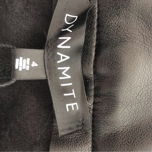 Dynamite Gisele Faux Leather Black Pants - Picture 3 of 6